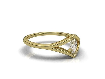 marquis bague bijoux anneaux or imprimable diamant argent mode blanc engagem engagement beauté bijou 3d print model - Mito3D
