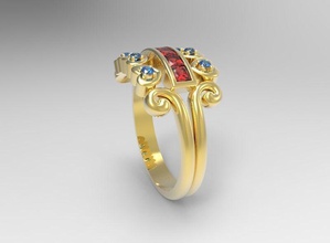 marquis ring jewelry jewel engagement precious ladies fashion rings 3d print model - Mito3D