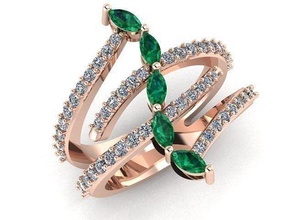 marchese rubino diamante squillare Smeraldo gioielleria marchesa oro zaffiro anelli gioiello gemma 3djewelry gioielli 3d print model - Mito3D