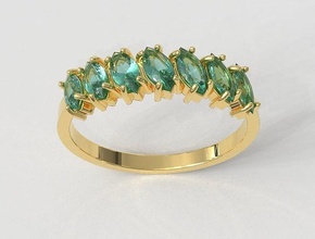marquesa banda anel argolas ouro joalheria prata jóias jóia Casamento noivado moda clássico pedra preciosa 3d print model - Mito3D