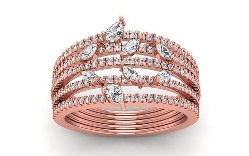 marquesa diamante mujer banda anillo joyería joya boda anillos abultar colección solitario compromiso imprimible 3d print model - Mito3D