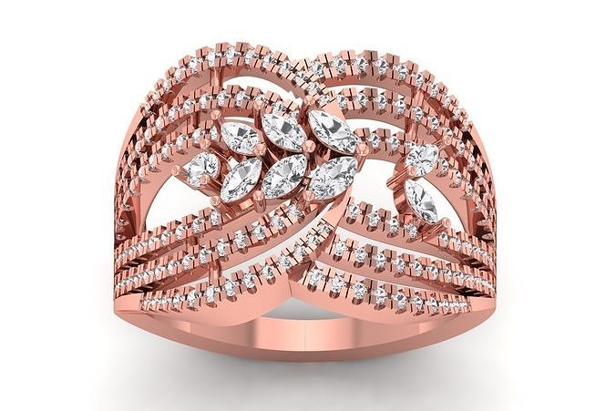 marchesa diamante donne gruppo musicale squillare gioielleria womenring nozze anelli massa collezione solitario Fidanzamento stampabile 3D print model - Mito3D