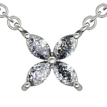 marquise diamonds gemstones pendant necklace 3d model - cc76 chain jewelry gems diamond women gemstone design pendants 3d print model - Mito3D