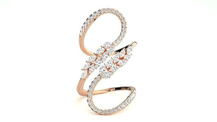 marquesa diamantes alto joyería joya cóctel anillo 3dm stl renders anillos solitario libra esterlina diamante platino boda compromiso imprimible oro banda 3d print model - Mito3D