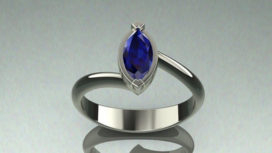 marquise bague bijoux la de luxe or imprimable l'anneau le platine d'argent les anneaux 3d print model - Mito3D