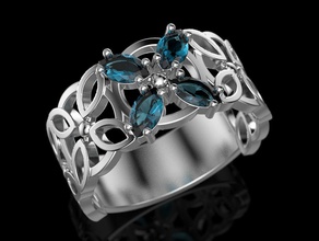 marquise do anel jóias imprimir 3dprinted printable anéis o design jóia de ouro a moda printabl impressão prototipagem prata 3d print model - Mito3D