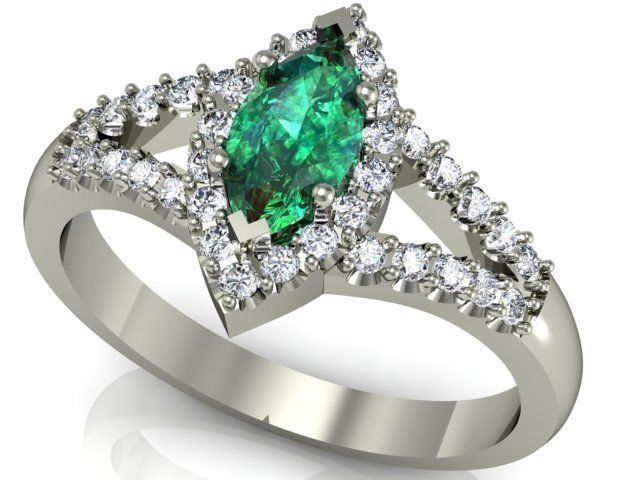 marquesa de anillo la joyería lujo carat plata oro imprimible los anillos 3D print model - Mito3D