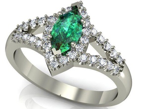 marchesa anello gioielli di lusso carati argento oro la stampabile anelli 3d print model - Mito3D