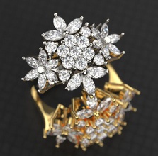 marchesa anello 01 gioielli ametista brillante diamant diamante emerald di fidanzamento gemma oro gioiello disco platino 3dprint la marquisering stampabile bianco argento anelli 3d print model - Mito3D