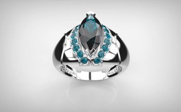 marquesa anillo de jp2 la joyería hermoso gem impresión diamante los diamantes compromiso moda y belleza oro joya estilo neoclásico imprimible boda blanco anillos cad 3d print model - Mito3D
