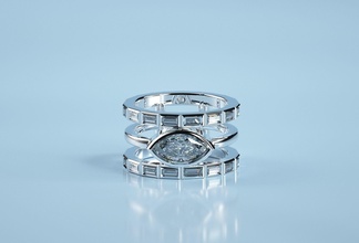 Marquise Stein Ring Diamant golden Silber Schmuck Ringe 3d print model - Mito3D