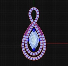 marquiz setting pendant decoration design hanging shape ornate traditional jewelry fashion art pendants 3d print model - Mito3D