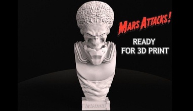 mars saldırılar kaptan dsö filmler heykel 3dprint heykeltıraş dijital koleksiyon anahtar görüntü marslı retro timburton anatomi şekil bilim sanat heykeller saldırı 3d print model - Mito3D