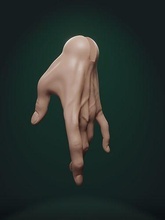 mars bjd hand pose 1 anatomy skin body people doll finger games toys 3d print model - Mito3D