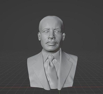 Martin Luther König King jr Aktivist Bürgerrechte Baptist Sprecher Gandi Kunst Skulpturen 3d print model - Mito3D