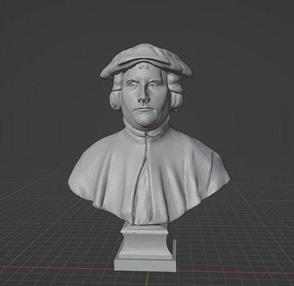Martin Luther protestant réformation Christian luthéranisme allemand prêtre art sculptures 3d print model - Mito3D