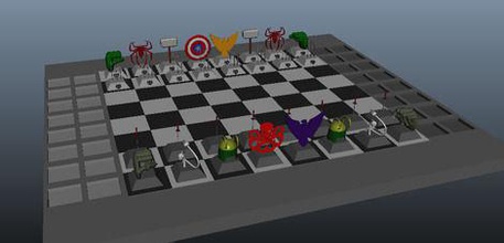 marvel chess game kidschallenge board hobbies pieces king chessboard games toys fbx 3d print model - Mito3D