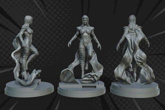 marvel crisis protocol emma frost presupported included miniature xmen avengers figure games toys 3d print model - Mito3D