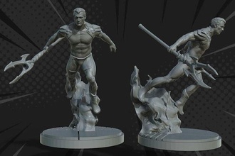 marvel crisis protocol namor presupported included miniature xmen fantastic four avengers games toys 3d print model - Mito3D