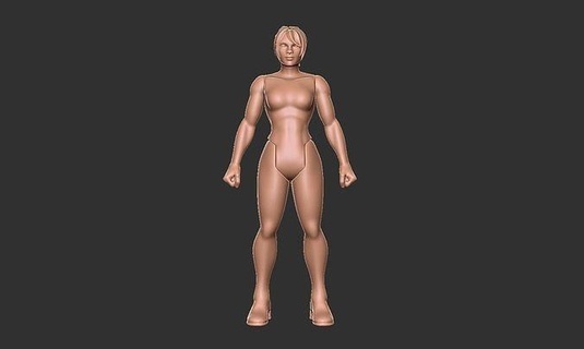 marvel legends retro style action figure 3d blank female body woman character girl games toys 3d print model - Mito3D