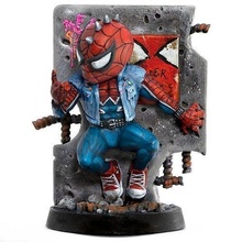 merveille uni spider punk stl 3d impression homme araignée chibi Hobie marron jouet art Jeux jouets planche 3d print model - Mito3D