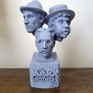 marx brothers - 3d sculpture sculptures groucho harpo chico art bust comedy 3d print model - Mito3D