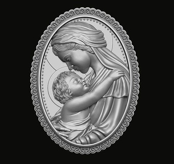 Mary bebek isa 3d Yazdır model bakire İsa Tanrı Hıristiyan takı mücevher cnc kolye madalyon anne kutsal Katolik dini din Vesika Kutsal Kitap Maria Sanat heykeller 3d print model - Mito3D
