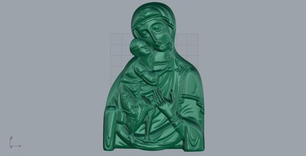 mary çocuk madalyon 3d yazıcı modeli sanat bakire İsa Mesih Tanrı anne jesu dini bas rahatlama heykel kolye takı mücevher heykeller 3d print model - Mito3D
