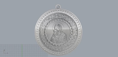 mary child medallion 3d print model jewelry printable mother petergof marie rose apostle jew defensive pram pendants 3d print model - Mito3D