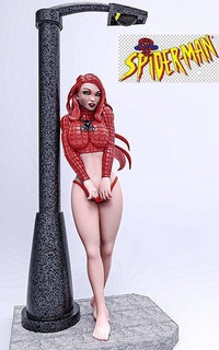 mary jane watson -spiderman girl marvel woman spiderman games toys 3d print model - Mito3D