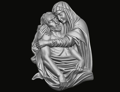 Mary isa kolye Tanrı Katolik kilise aziz kutsal takı mücevher dua namaz Vesika Bahçe Gethsemane Sanat heykeller 3d print model - Mito3D