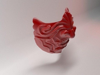 Wimperntusche Samurai Skulptur Kunst Maske japon Charakter Skulpturen 3d print model - Mito3D
