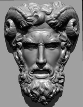 maschera romana römisch maske pfanne skulptur linderung klassisch statue 3dprintable 3d drucken büste skulpturen kunst 3d print model - Mito3D
