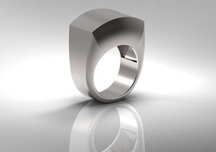 masculine silver ring men hollowed inside jewelry man rings hollow strong solid energetic 3d print model - Mito3D
