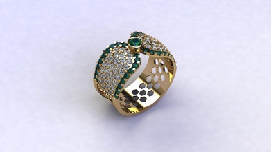 maşrik yüzük 004 mücevher altın gümüş matris takı yüzükler 3d print model - Mito3D