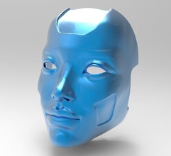 maschera eva 3d 3dmodel cg gioco capi abbigliamento viso 3dprint stampabile stl moda 3d print model - Mito3D
