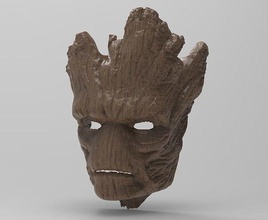 masque Groot 3d 3dmodel cg Jeu Vêtements mode fête visage 3d print model - Mito3D