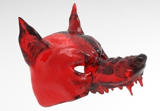 maschera lupo 3d 3dmodel 3dprint stampabile stl capi abbigliamento cg festa moda viso 3d print model - Mito3D