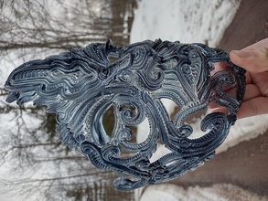 mask 1 dragon maskart cosplay fashion accessory tribal victorian filagree prop art 3d print model - Mito3D