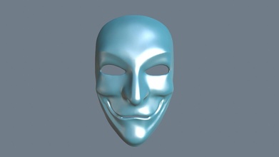mask 3d print model art sculpture face anonymous halloween fashion statue body 3d print model - Mito3D