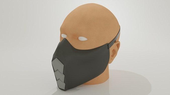 maske caps2 açılış mekanizma kapaklar vanalar tasarım Kostüm oyunu moda hobi kendin yap 3d print model - Mito3D