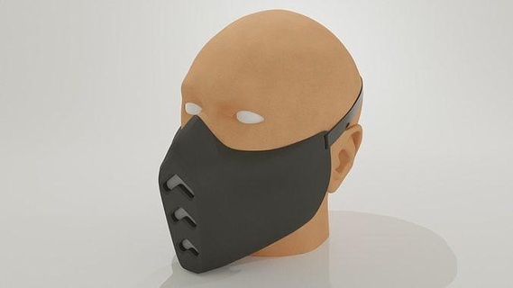 maske delta açılış mekanizma bilim fi Kostüm oyunu tasarım moda hobi kendin yap 3d print model - Mito3D