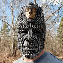 máscara da eternidade biomecânica alien ornamentado antiga maskdecor cosplay adereços vitoriano artdeco scifi fantasia a arte esculturas 3d print model - Mito3D
