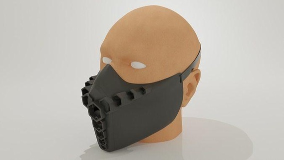 Maske hex1 Cosplay Hexagon Design Gesicht sci fi Mode Hobby DIY 3d print model - Mito3D