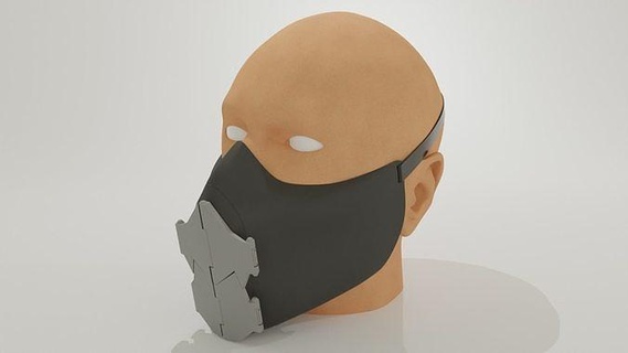 maske menteşeler açılış mekanizma ön bilim fi tasarım Kostüm oyunu moda hobi kendin yap 3d print model - Mito3D