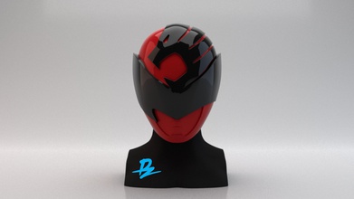 máscara de kyuranger sishi rojo art la el tokusatsu supersentai sishired helm cosplay cosplayprop exploraciones las réplicas 3d print model - Mito3D