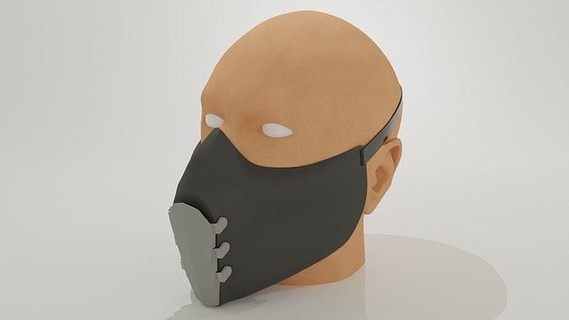maske lapels2 açılış mekanizma yakalar tasarım Kostüm oyunu moda hobi kendin yap 3d print model - Mito3D