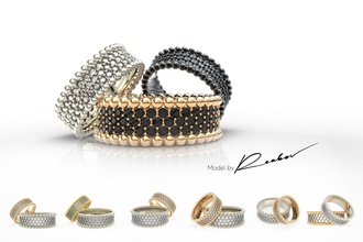 máscara casamentos anéis jóias reabov printable ouro 3d print model - Mito3D