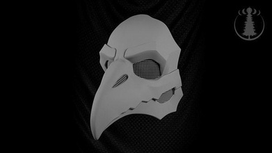 mask plague doctor helmet face death demon skull cosplay halloween costume toy party devil 3dprint protection ceremonial head cover hobby diy 3d print model - Mito3D