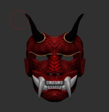 masque samouraï armure guerrier tête art chevalier barbare 3d print model - Mito3D
